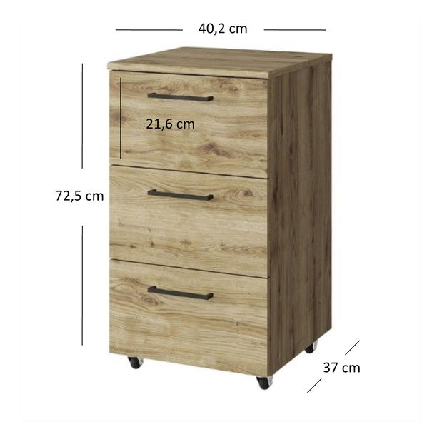 Uredski kontejner Deloris (hrast navarra)