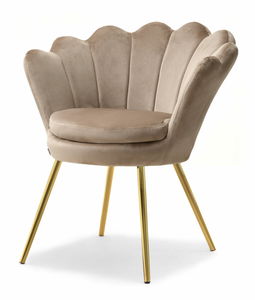 Relaxačné kreslo Laziam (béžová + zlatá)