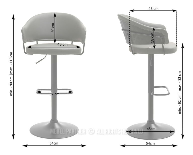 Barska stolica CH69 (grafit + crna)