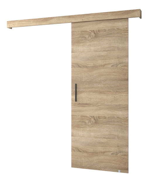Uși culisante 90 cm Sharlene I (stejar sonoma + stejar sonoma + negru)