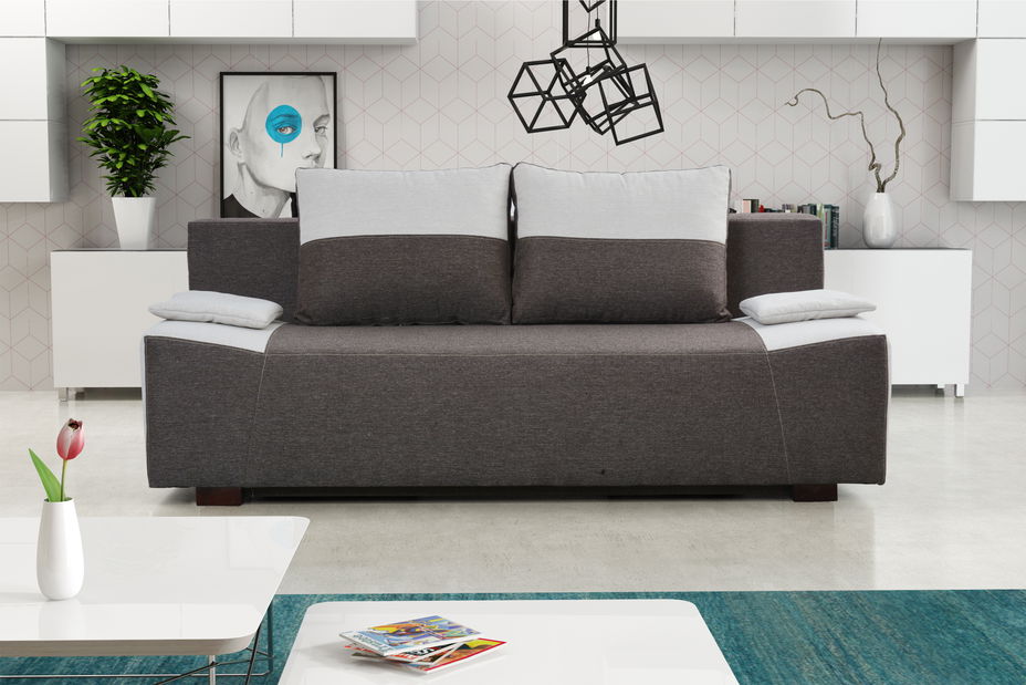 Pohovka trojsedačka Tango 3R (tmavohnedá + béžová)