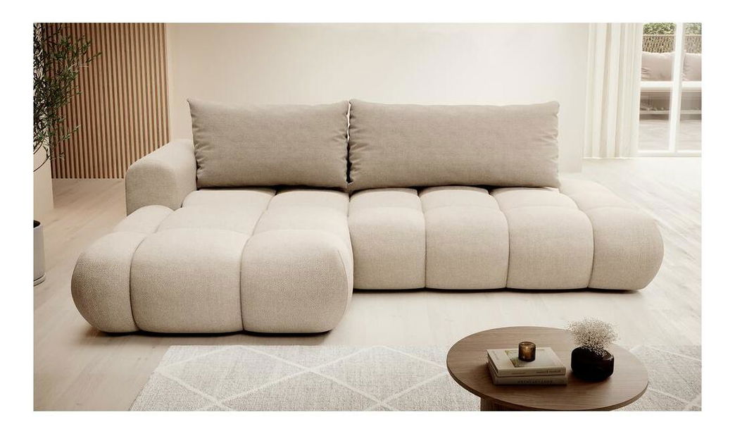 Sarokkanapé Ombre (B) (bézs + fekete) 