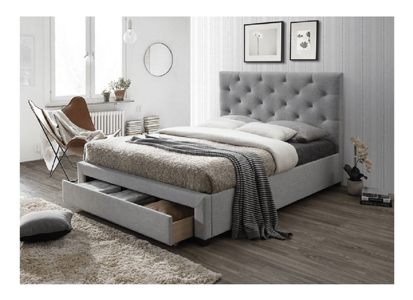 Franciaágy 180 cm Shemika (ágyráccsal és tárhellyel)