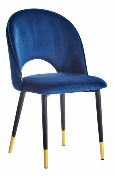 Set 2 buc. scaune pentru sufragerie MAGI (stofă) (albastru)