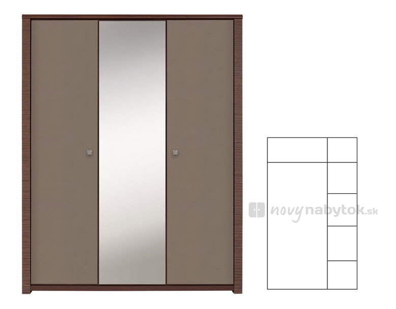 Šatníková skriňa BRW Senegal A SZF3D