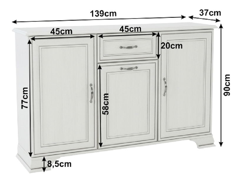 Komoda Tanya Typ 08 3D1S