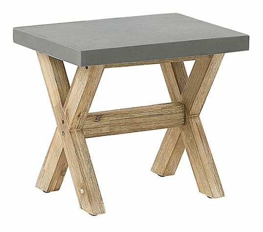 Set pentru grădină OLIBIA (gri) (cu băncuțe și scaune) (pentru 8 persoane)