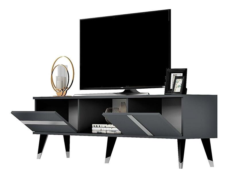 TV asztal/szekrény Vekika 2 (antracit + ezüst) 
