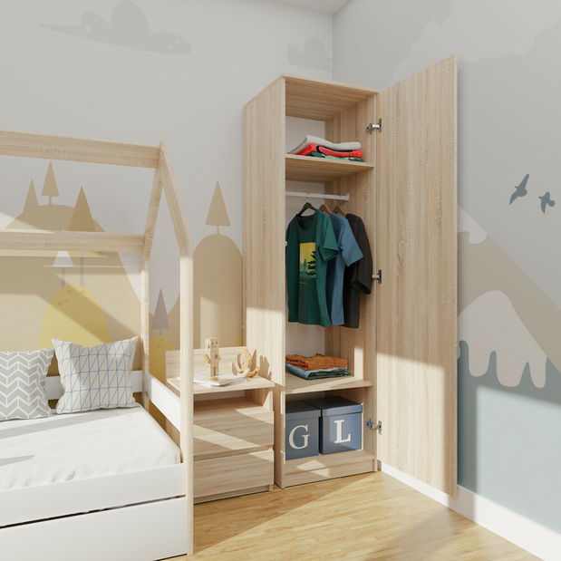 Dulap de haine Musecalo 2 (stejar sonoma)