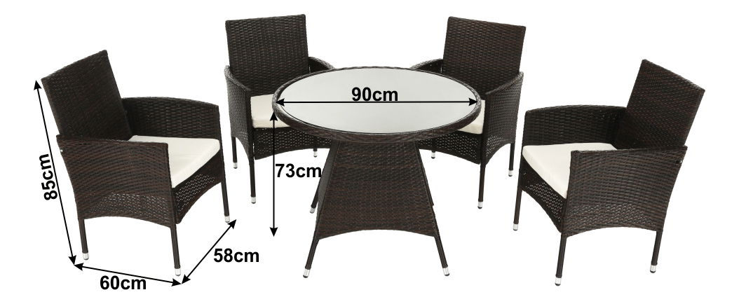 Kerti bútor Radlett 1+4 (műrattan)