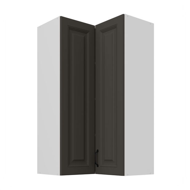 Dulap superior de bucătărie, de colț Sheila 60 60 GN 108 2F 90 (Cadru: alb + front: grafit)