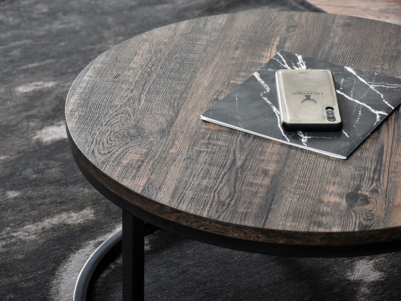 Stolić za kavu Kolja stolić S (hrast + crna)