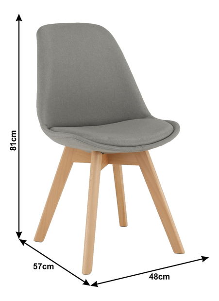 Jedálenská stolička Larino (sivá)