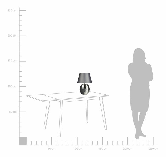 Stolna svjetiljka Exa (tamno siva)