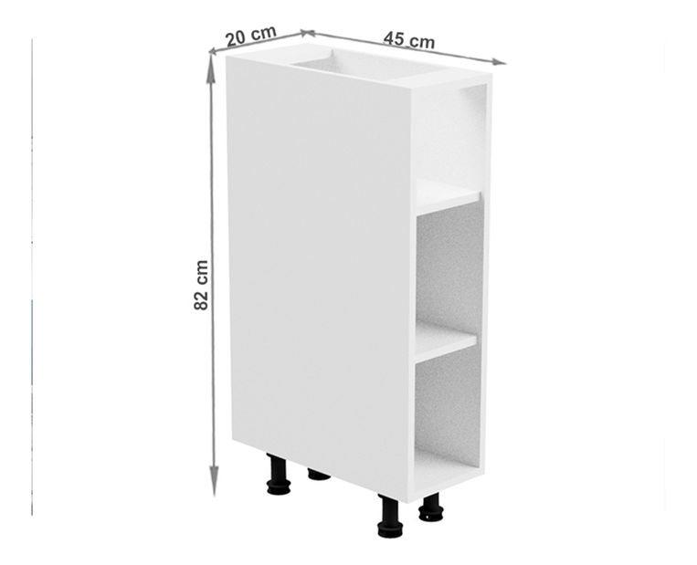 Donja kuhinjska polica D20P Aurellia (bijeli sjaj)