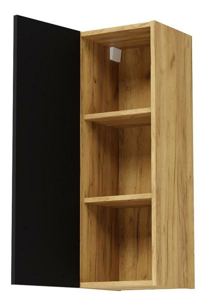 Dulap de baie suspendat Valiant 100 (craft auriu + negru)