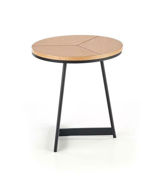 Stolić za kavu Kami (prirodno drvo + crna)