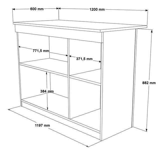 Barski stol Orlandia 2 (za 2 osobe) (bijela)