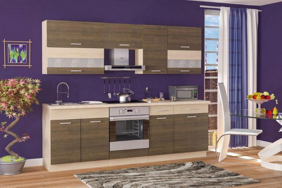 Kuchyňa Harmonia 240 cm dub tmavý