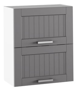 Dulap superior de bucătărie Janne Typ 7 (gri închis + alb)