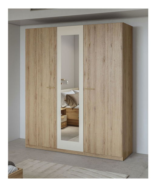 Ormar za garderobu Verdeene M (divlji hrast + bež)