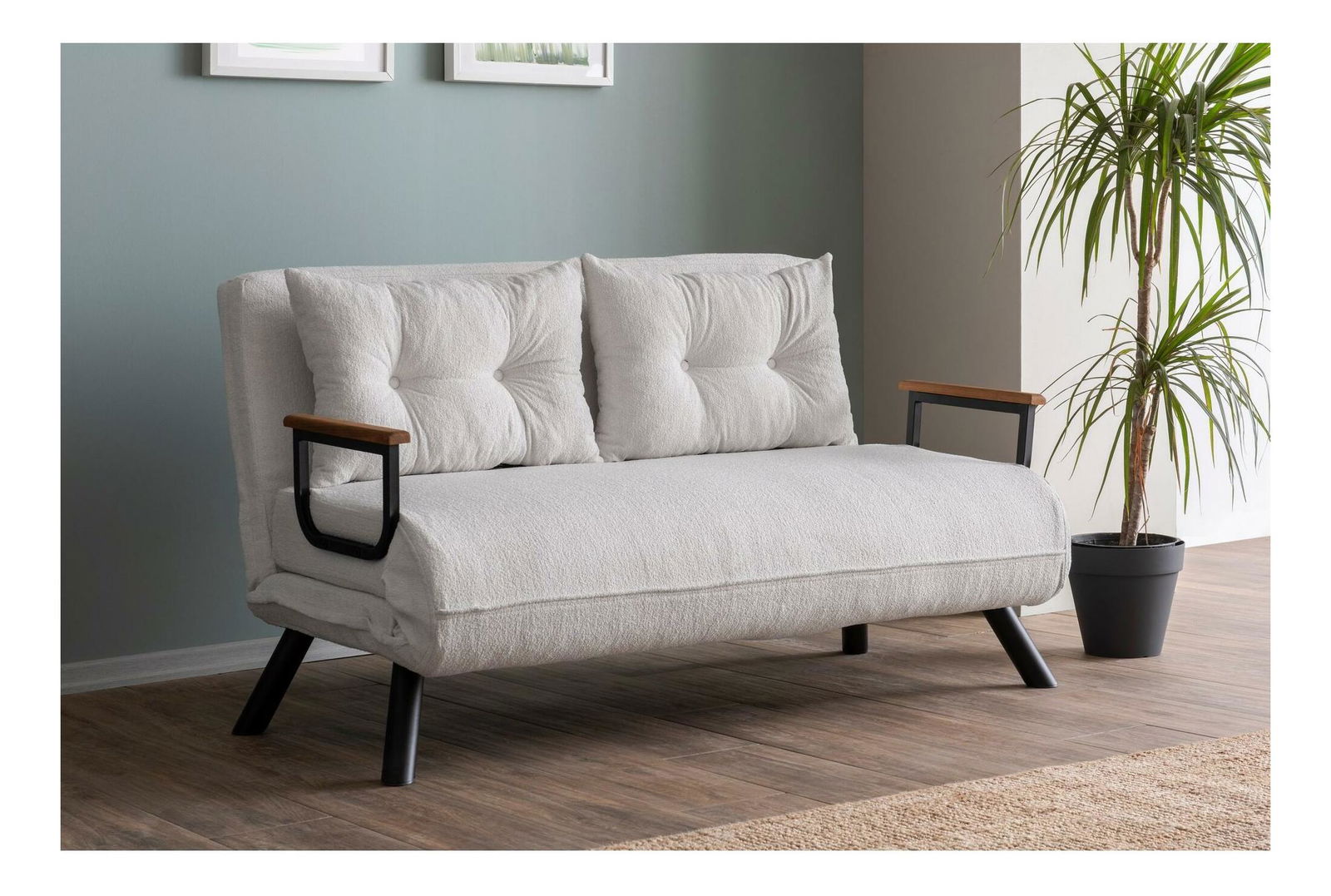 Kanapé futon Sandy (fehér)