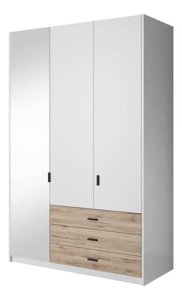 Šatníková skriňa Girton Typ 19 (biela + san remo)