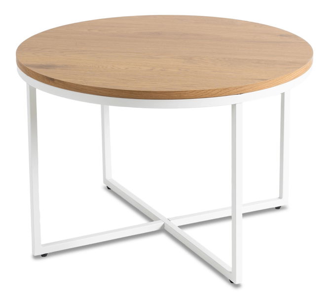 Konferenčný stolík Hubiera (dub zlatý + biela) 