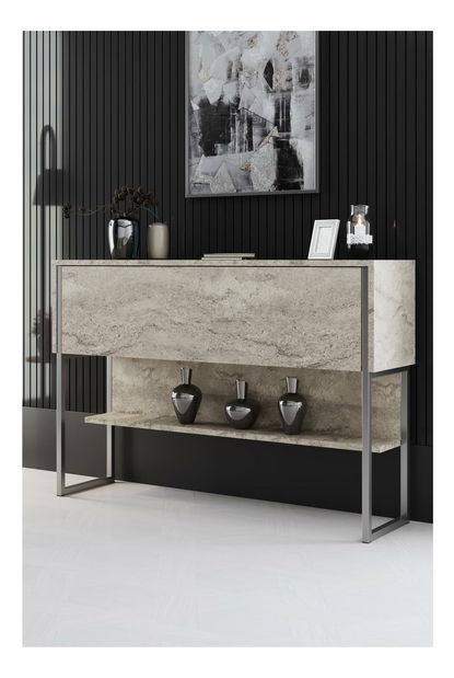 Set za dnevni boravak Luna 1 (travertin + srebrna)