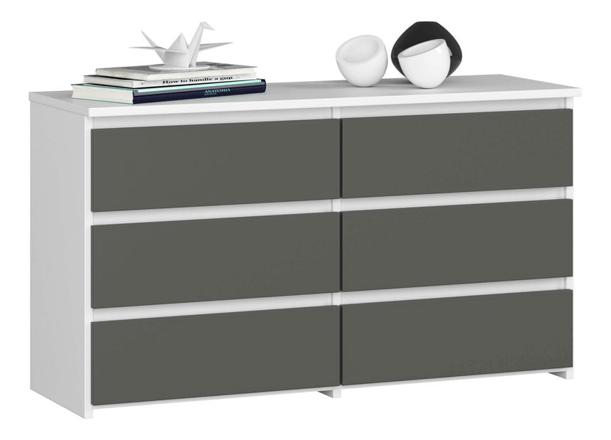 Komoda Crueldad (biela + grafit)