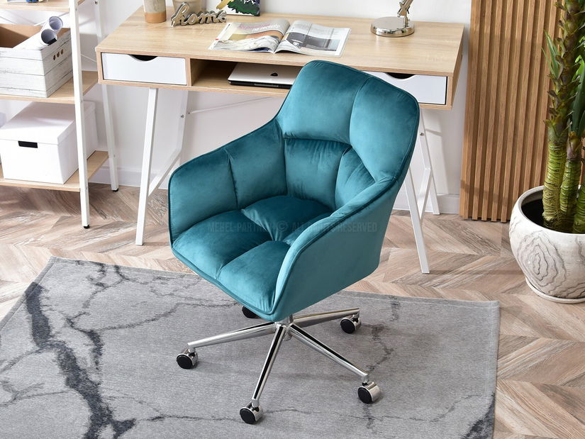 Fotoliu Island (turcoaz + crom)