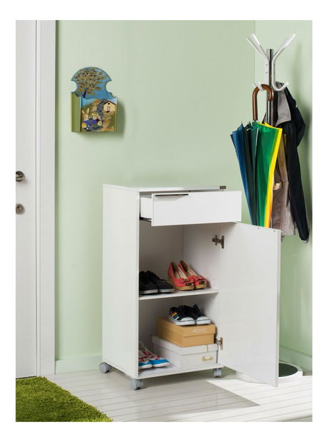 Komoda na kotačima Aderyn 1 (bijela)