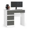 PC stolík Alineadas (biela + grafit)