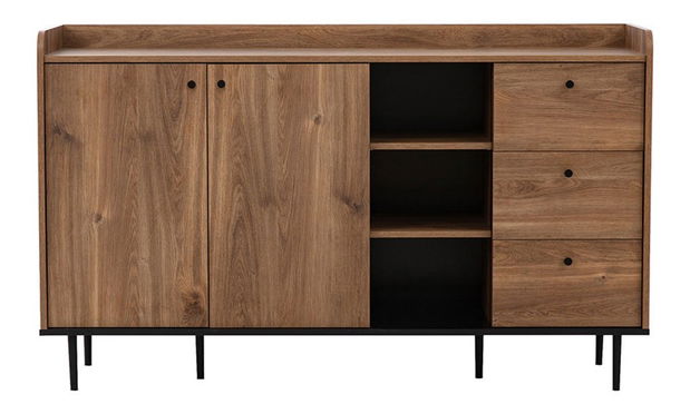 Komoda Percival PC1 (crna + brandy castello)