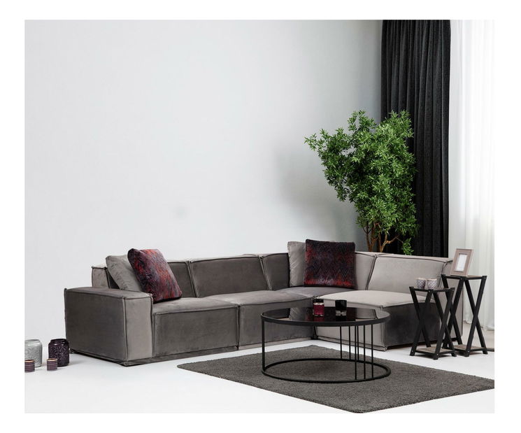 Sarokkanapé Legaletta 7 (szürke) (J)