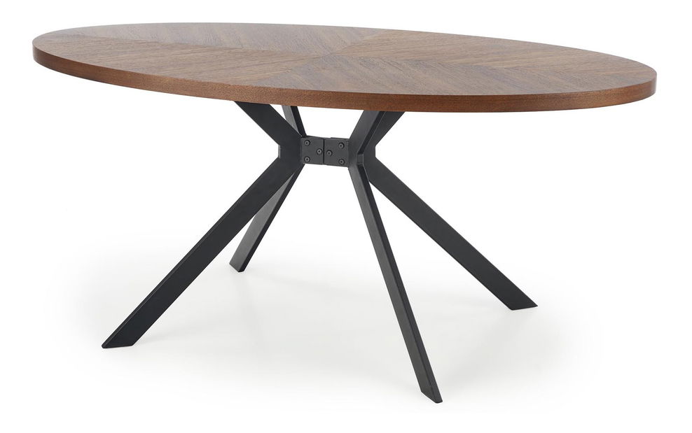 Jedálenský stôl Laraco (orech + čierna) (pre 6 osôb)