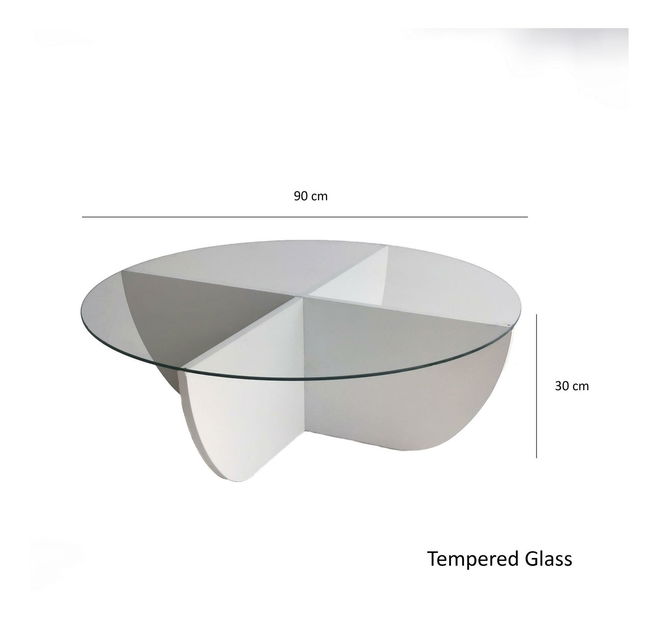 Masă de cafea Lost (Alb)