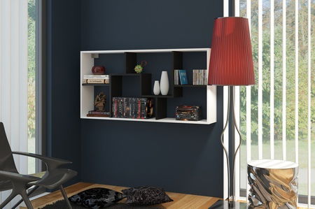 Poličkový systém Denny B biela + čierna