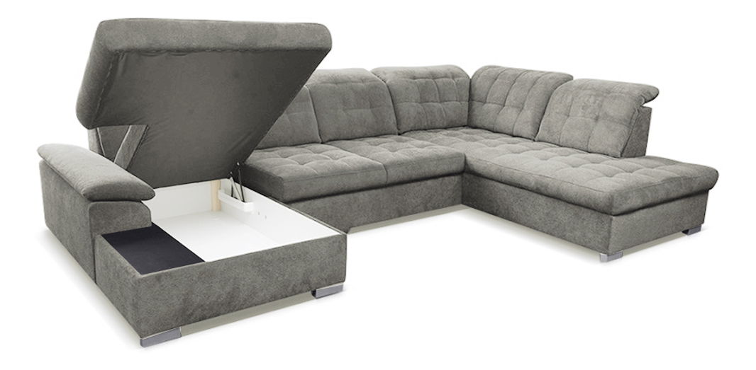 Colțar în formă de U Teo (gri + maro) (S) 