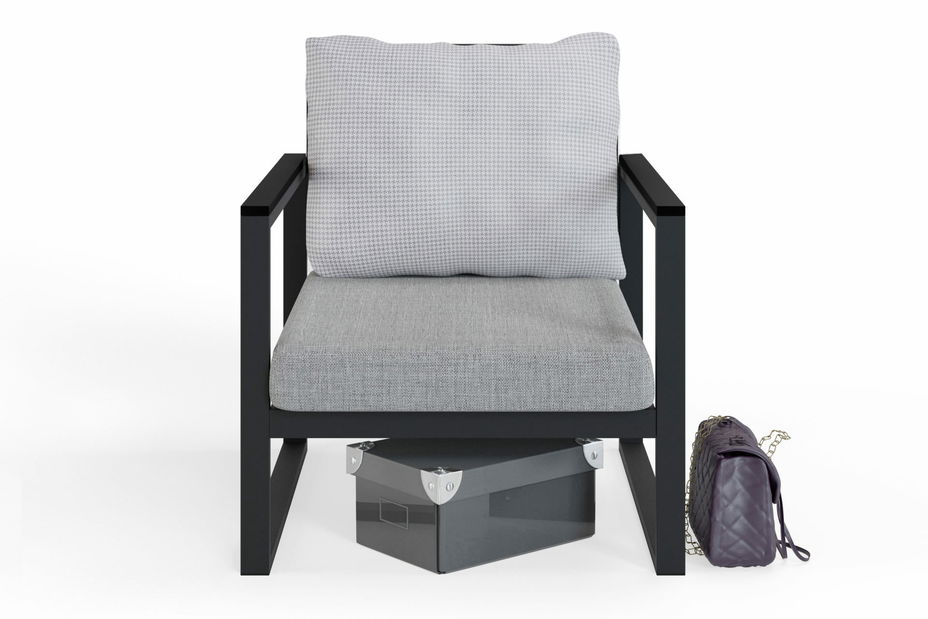 Canapea de grădină cu un loc Alnitak (bej + negru) *lichidare de stoc.