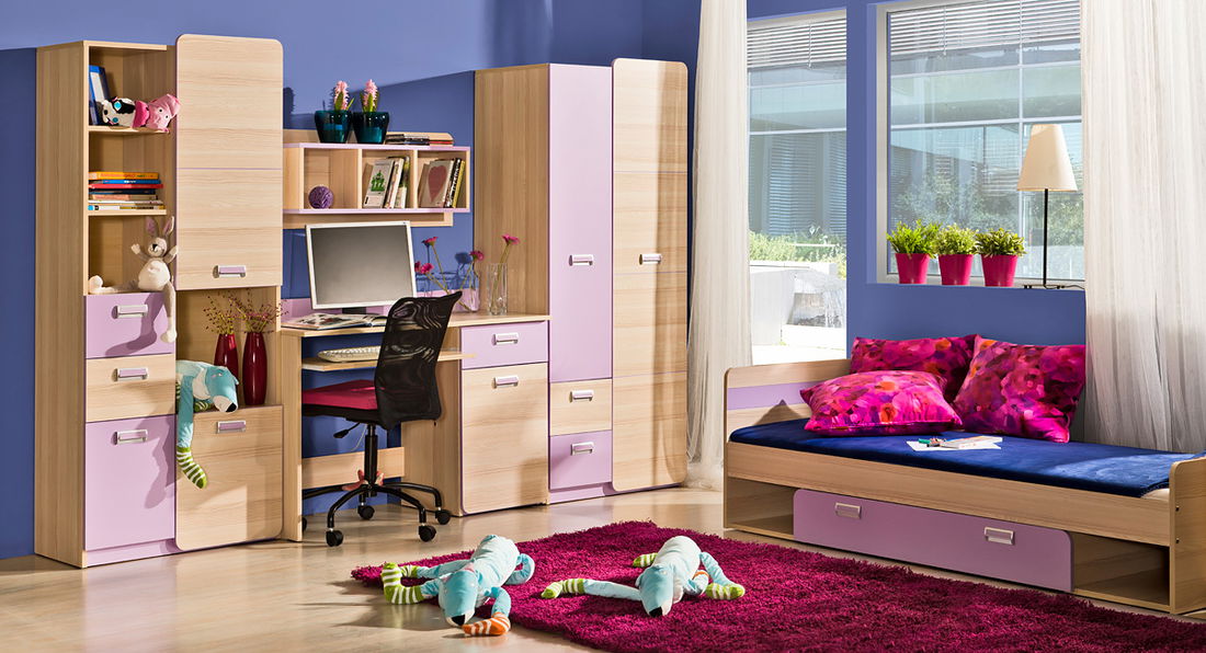 Masă PC de colț Echo L11 Violet