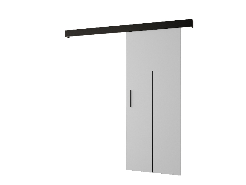 Uși culisante 90 cm Sharlene X (alb mat + negru mat + negru)