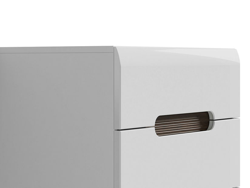 Komoda Azteca Trio KOM5S/10/6 (bijela + sjaj bijeli) 