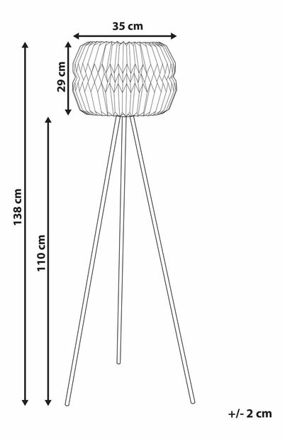 Stojanová lampa Hunza (biela)