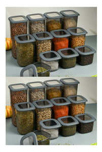 Sada úložných dóz na potraviny (24 ks.) Boxy 24 (antracitová)