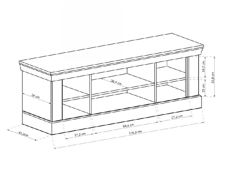 TV szekrény/asztal Atena 04 (arany craft)