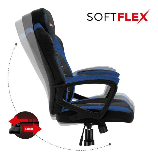 Játék szék Fusion 2.5 (fekete + kék)