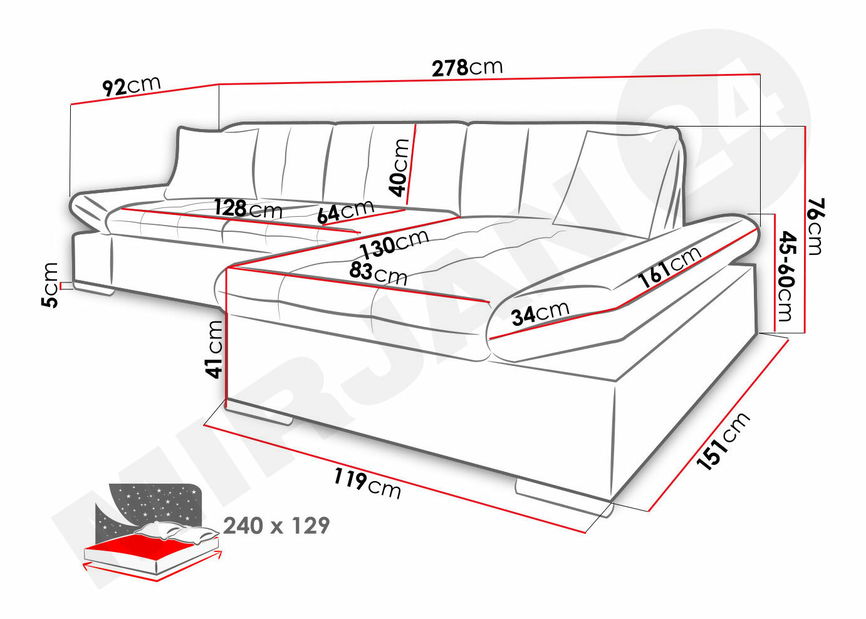 Sarok ülőgarnitúra Laviva (B) (bézs) *kiárusítás