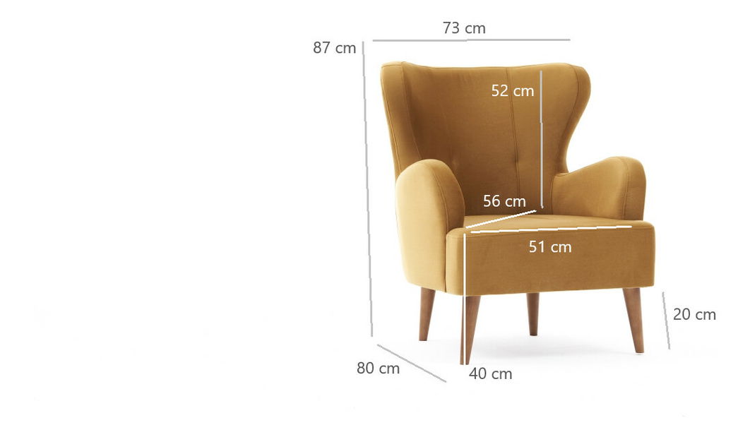 Füles fotel Kaveh 1 (arany)