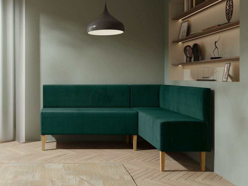 Kuhinjska kutna klupa NEVIAM 130x180 (tamnozelena) (D)